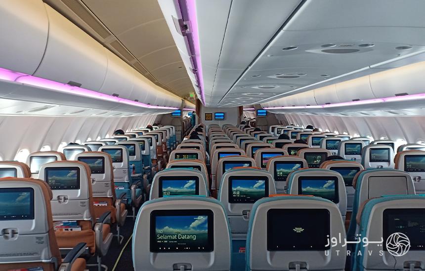 Airplane seats in economy class
